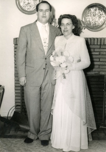 File:Duane and Thelma McQueen wedding.jpg